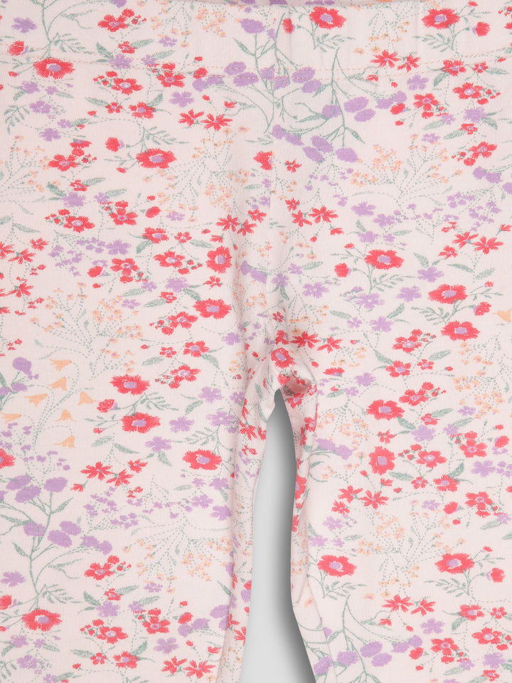 Pink pattern leggings for girls