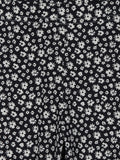 Black floral print leggings for little girls - Urbanrac