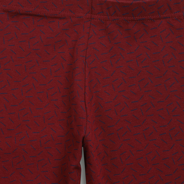 Marron pattern leggings for girls