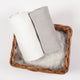 GOTS Certified Organic Muslin Baby Swaddles - Pack of 2 - Solid white and Solid Gray
