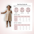 Beige Heart Print Sleeveless Cotton Dress for Little Girls