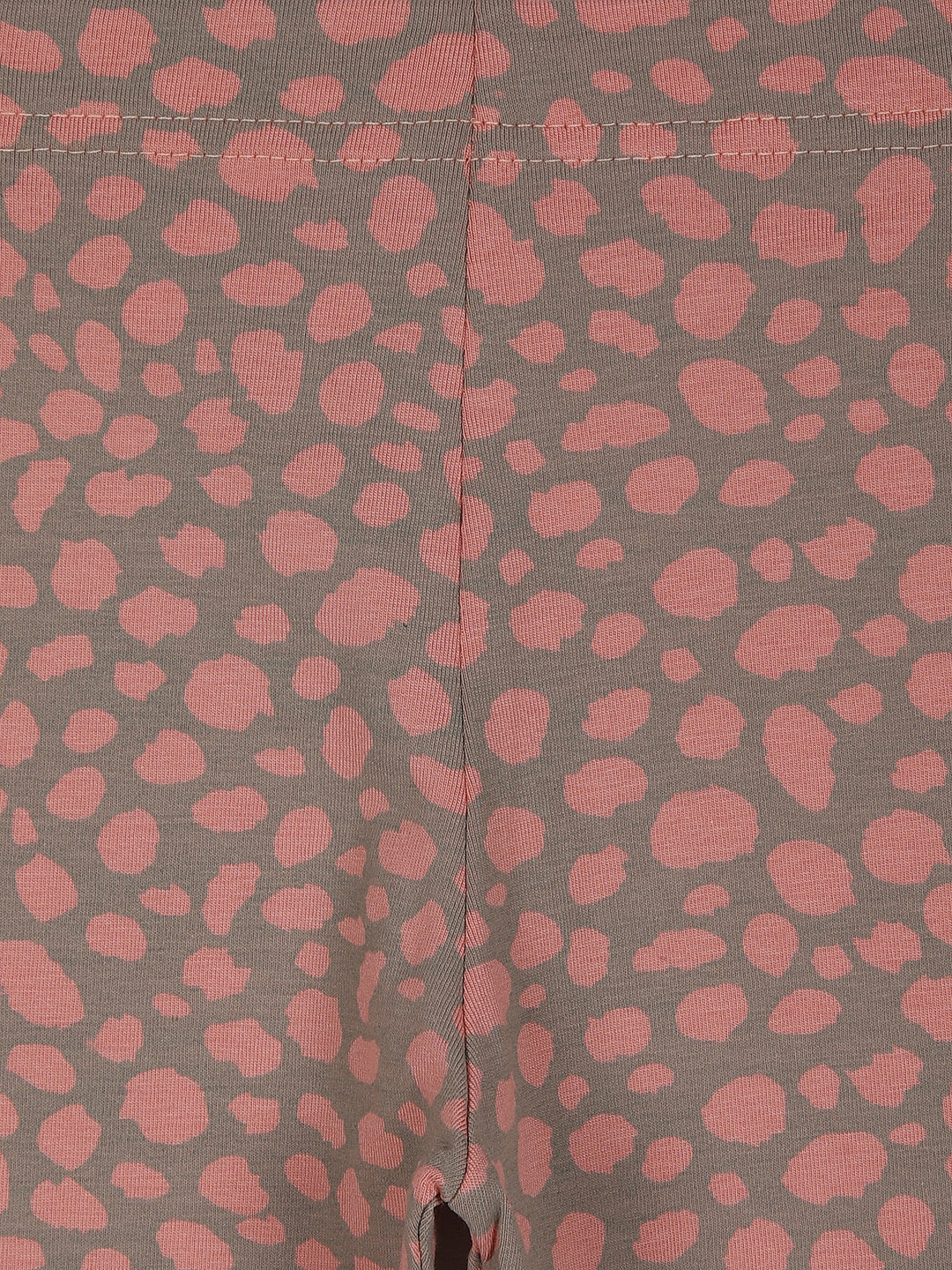 Peach abstract print leggings for little girls