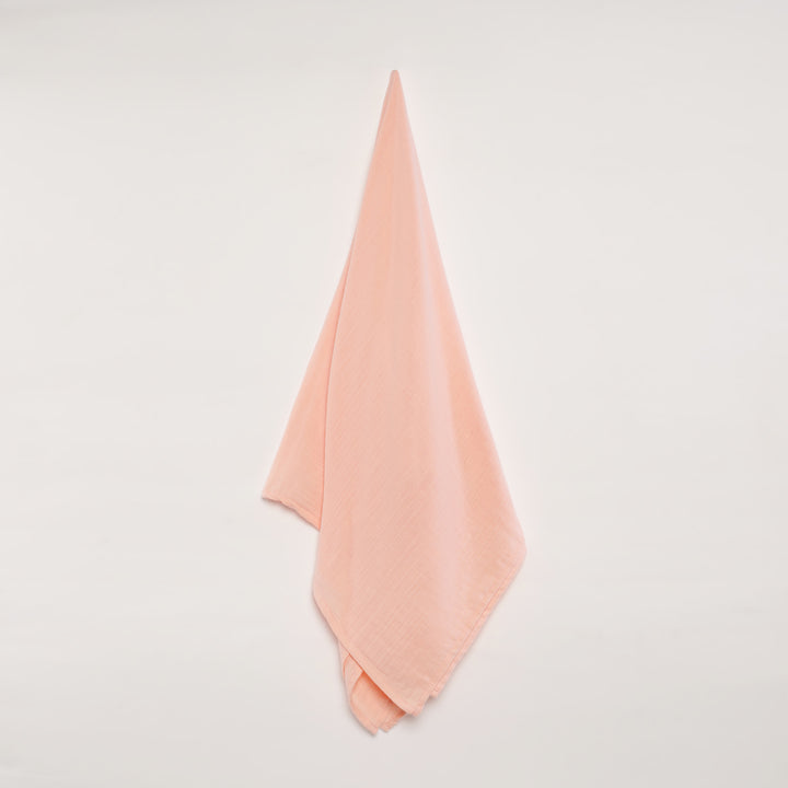 GOTS Certified Organic Muslin Baby Swaddle - Peach