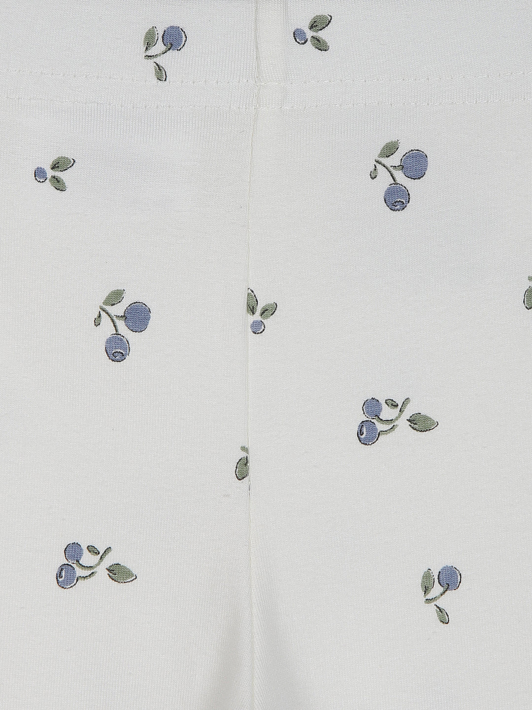 White blueberry print leggings for little girls