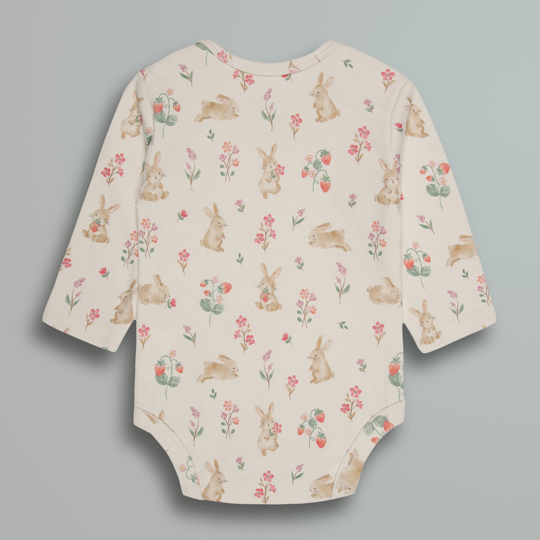 Cotton Onesies and Pant Set for Babies | Sleepwear | Bunny Floral Print