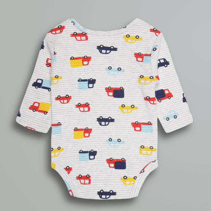 Cotton Onesies and Pant Set for Babies | Sleepwear | Cars and Trucks Print