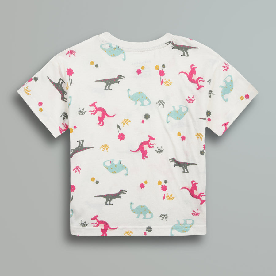 100% Cotton Co-Ord Sets | Little Kids | Vibrant Dino Print - Urbanrac