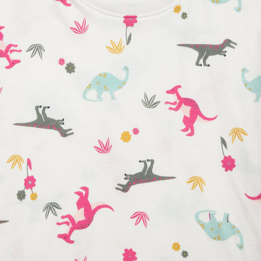 100% Cotton Co-Ord Sets | Little Kids | Vibrant Dino Print - Urbanrac