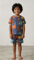 100% Cotton Co-Ord Sets | Little Kids | Dino Print