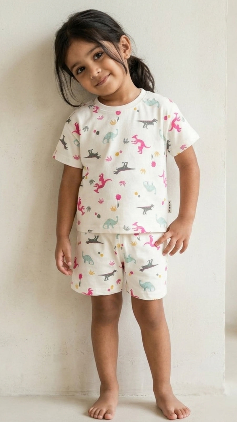 100% Cotton Co-Ord Sets | Little Kids | Vibrant Dino Print