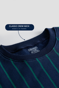 Fleece Sweatshirt & Jogger Set for Babies – Navy/Green