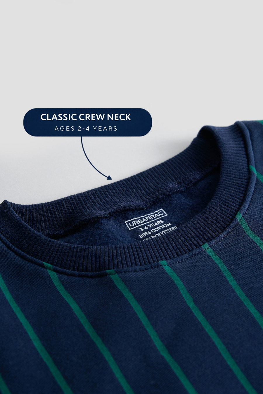 Fleece Sweatshirt & Jogger Set for Babies – Navy/Green