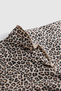 Leopard Print Ruffle Sweatshirt and Jogger Set