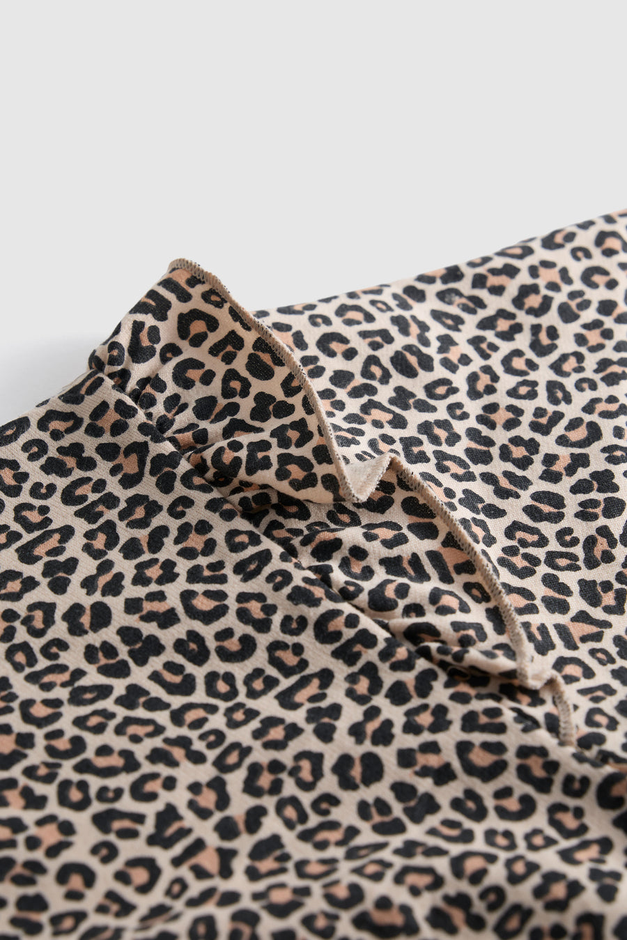 Leopard Print Ruffle Sweatshirt and Jogger Set