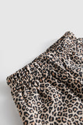 Leopard Print Ruffle Sweatshirt and Jogger Set