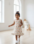 Earthy Floral Print Dress
