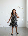 Black sequence party dress for girls