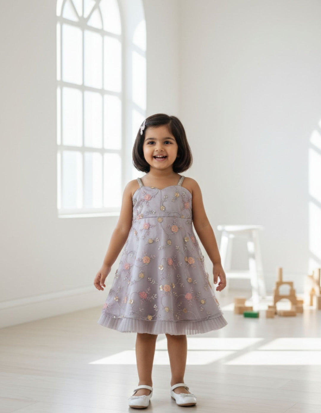 Celebration Dress - Net Embroidery