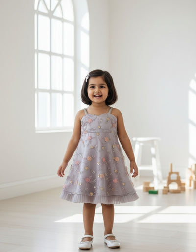 Celebration Dress - Net Embroidery