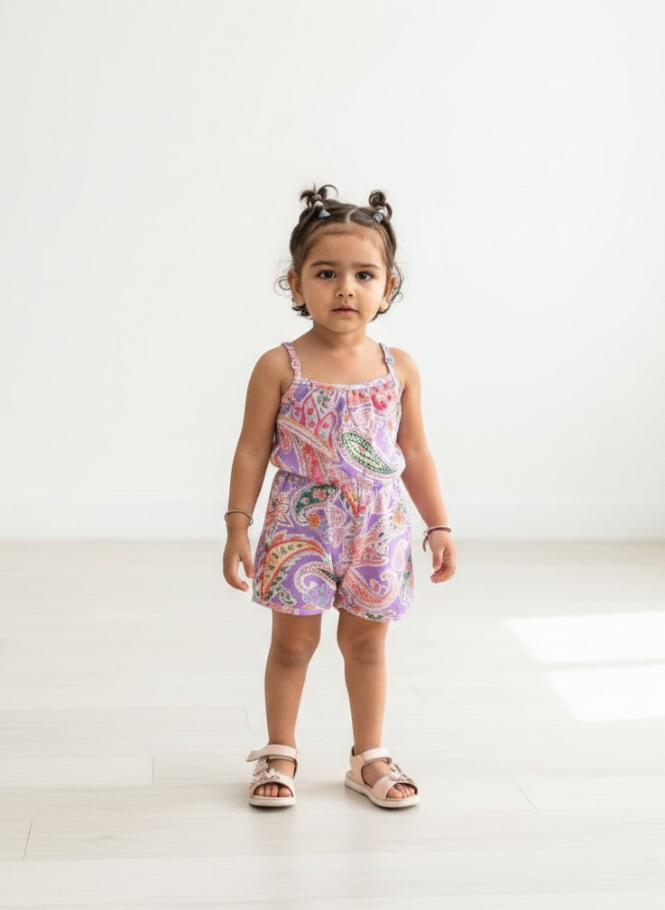 Jumpsuit Dress in bright pattern