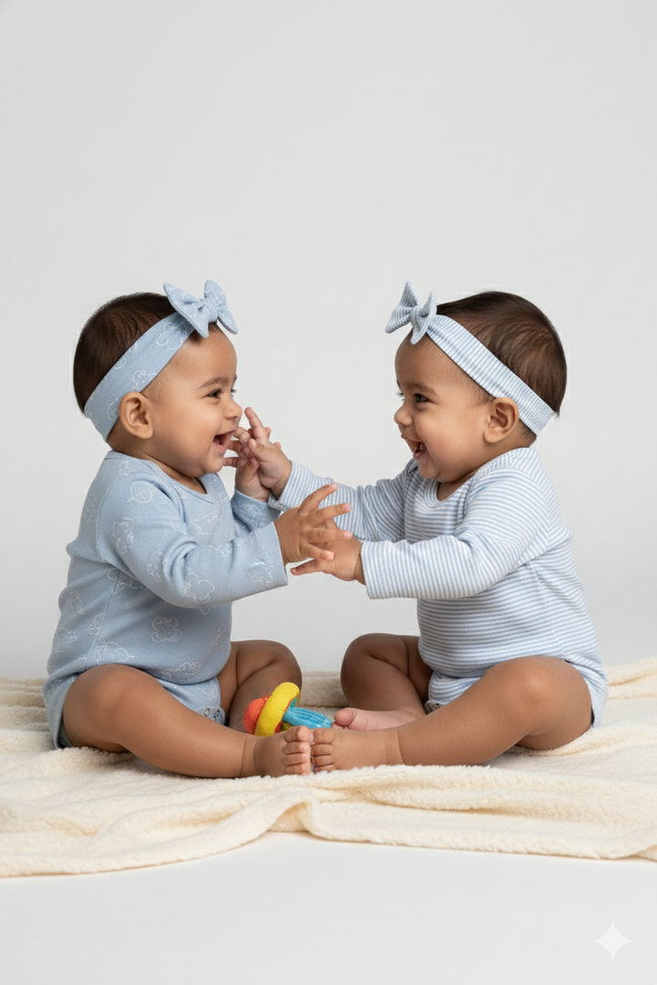 Cloud & Stripe 2-Pack Onesies