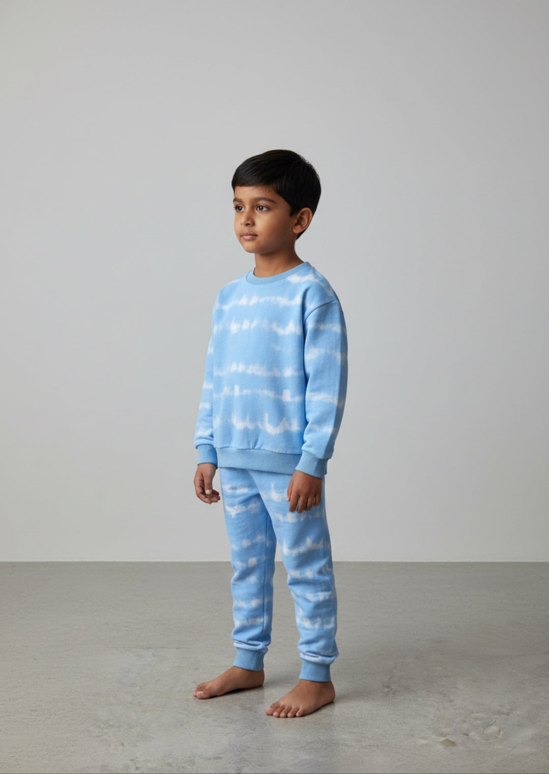 Sweatshirt Set - Blue tie dye