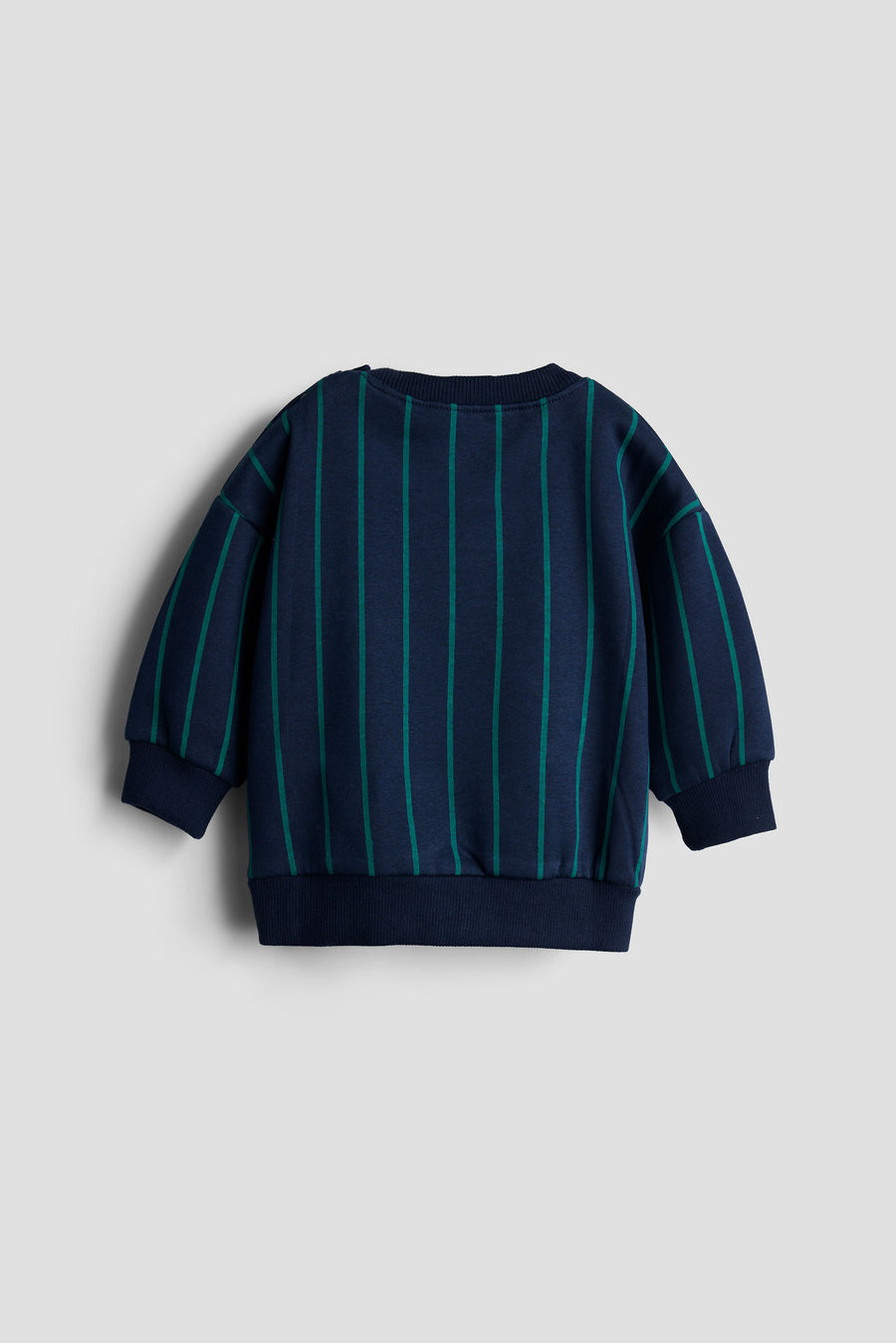 Fleece Sweatshirt & Jogger Set for Babies – Navy/Green