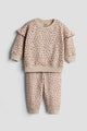 Pink Leopard Ruffle Sweatshirt and Jogger Set