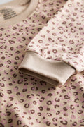 Pink Leopard Ruffle Sweatshirt and Jogger Set