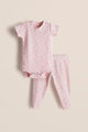 100% Cotton Onesies and Pant Set – Pink Daisy