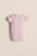 100% Cotton Onesies and Pant Set| 7 - Piece Newborn Essentials Set – Pink Daisy