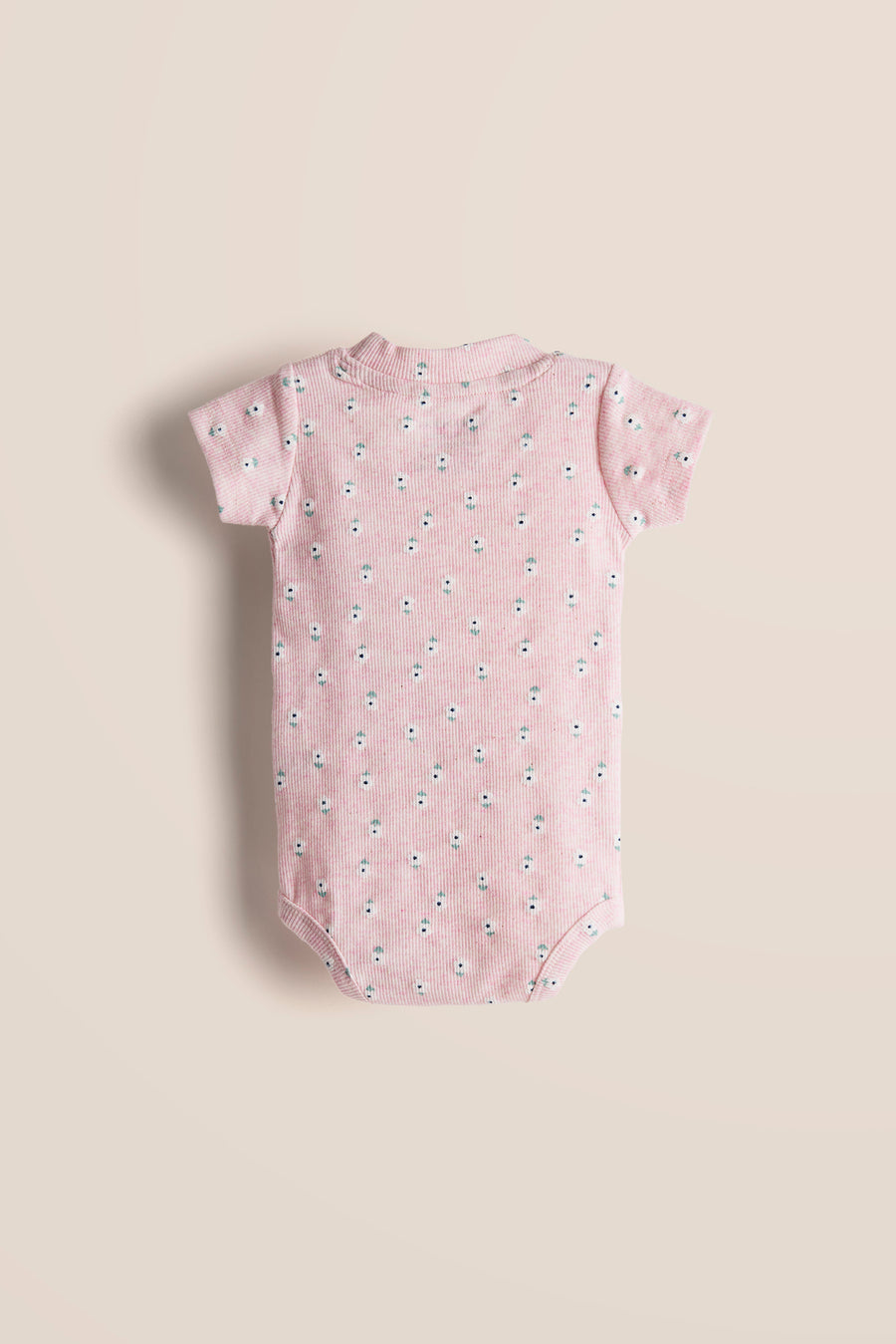 100% Cotton Onesies and Pant Set| 7 - Piece Newborn Essentials Set – Pink Daisy