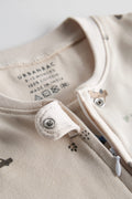 2 Way Double Zipper Sleepsuit with Feet For Babies | Car Print