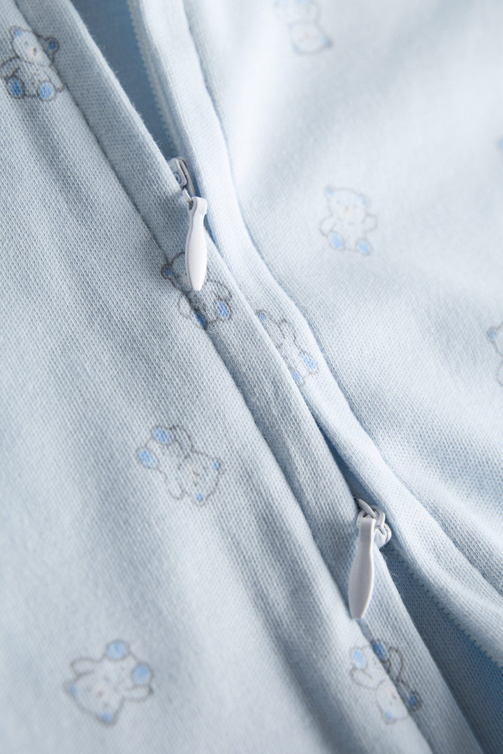 100% Cotton Baby Zipper Sleepsuit with Feet | Babies Sleepwear | Cute Bear