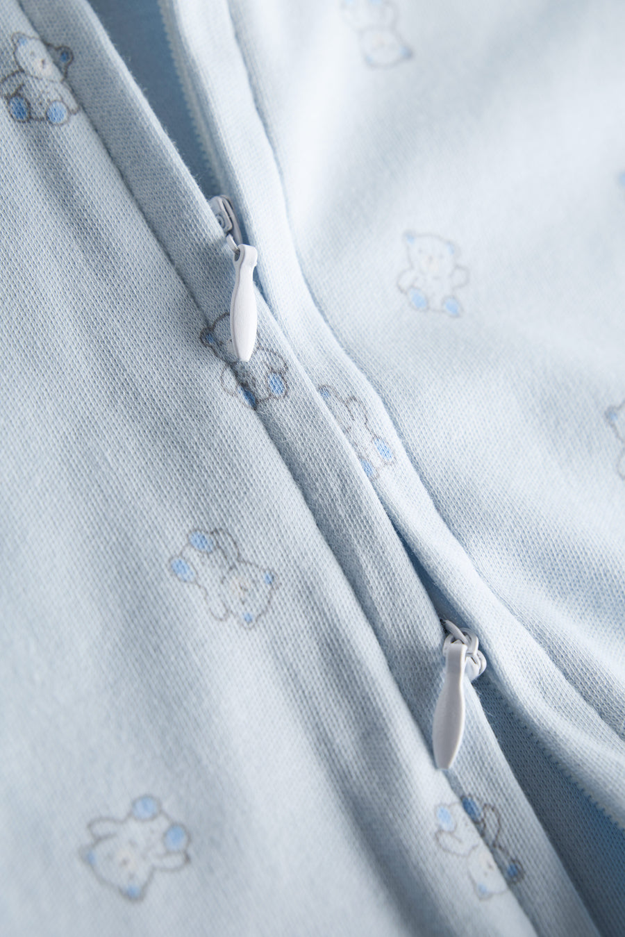 2 Way Double Zipper Sleepsuit with Feet For Babies | Bear Print