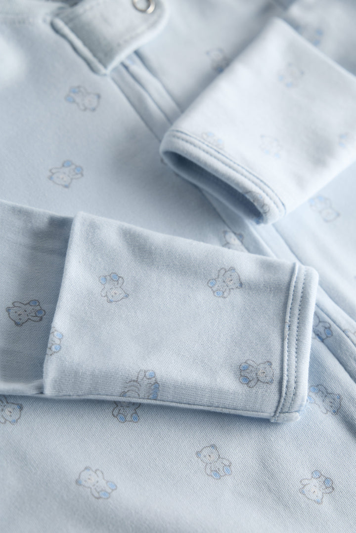 100% Cotton Baby Zipper Sleepsuit with Feet | Babies Sleepwear | Cute Bear