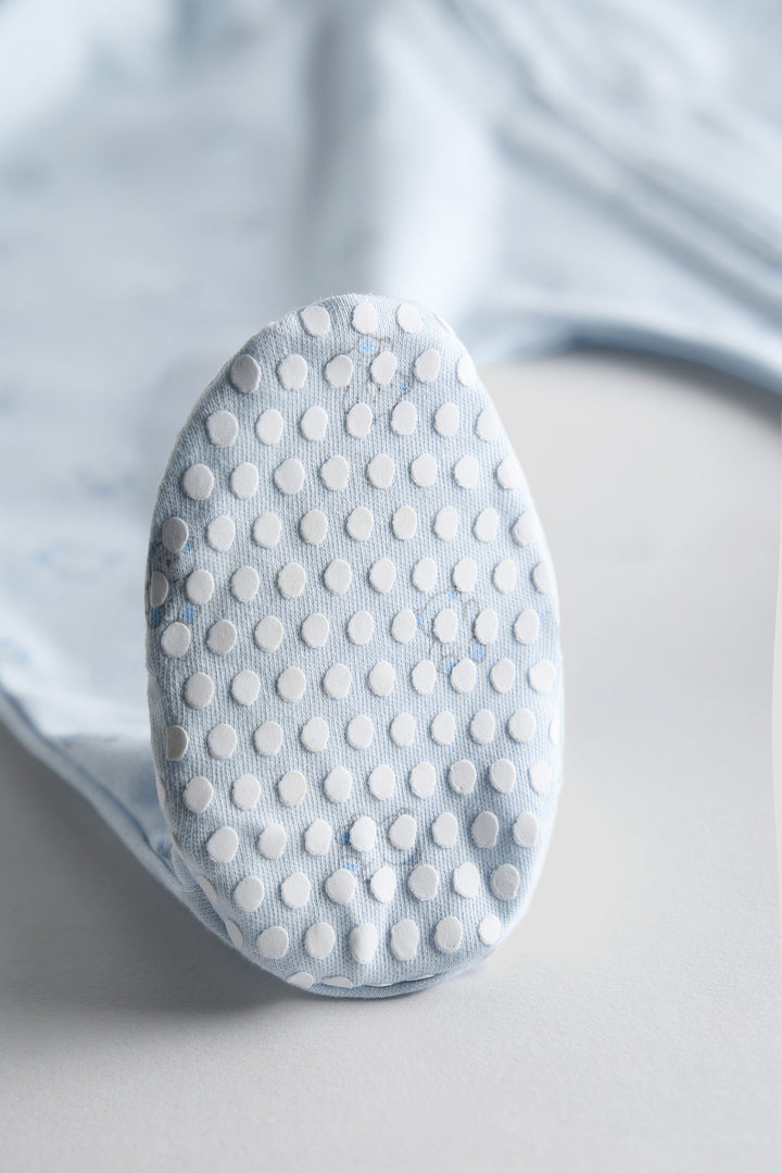 100% Cotton Baby Zipper Sleepsuit with Feet | Babies Sleepwear | Cute Bear