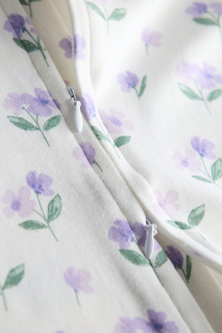 2 Way Double Zipper Sleepsuit with Feet For Babies | Floral