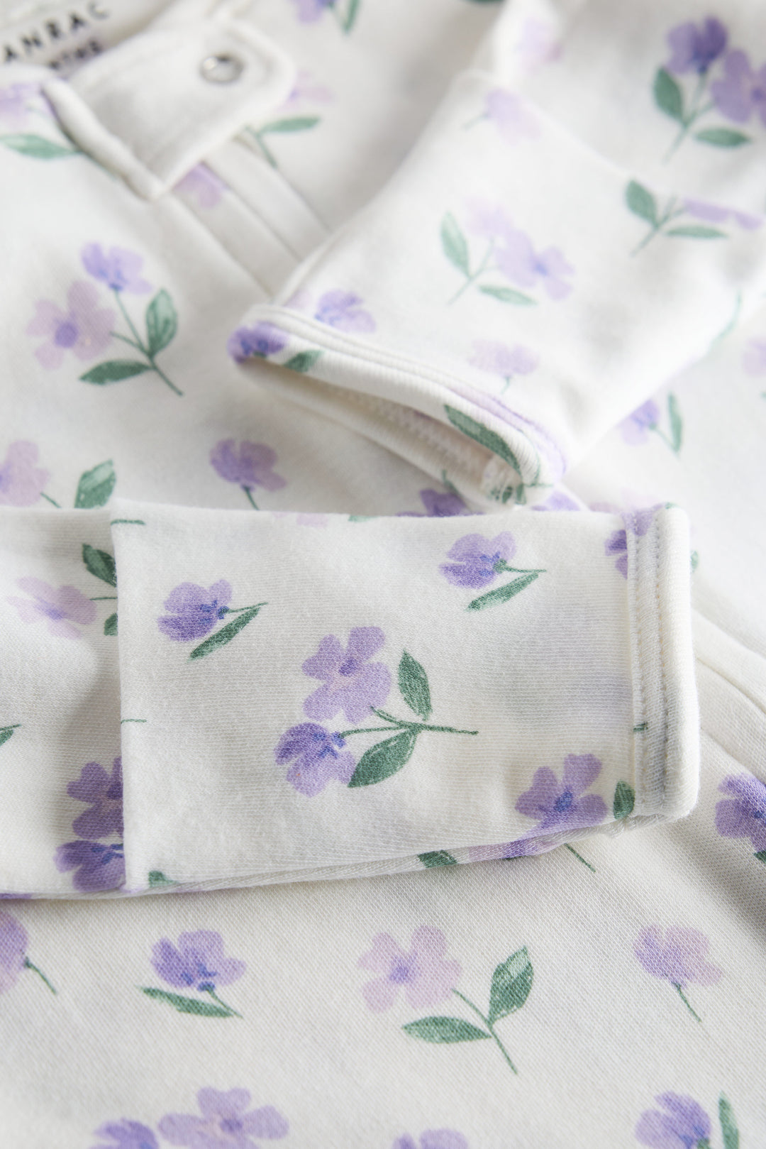 100% Cotton Baby Zipper Sleepsuit with Feet | Babies Sleepwear | Floral