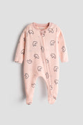 2 Way Double Zipper Sleepsuit with Feet For Babiesr | Unisex | Peachy