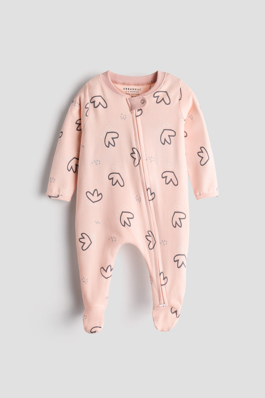 2 Way Double Zipper Sleepsuit with Feet For Babiesr | Unisex | Peachy