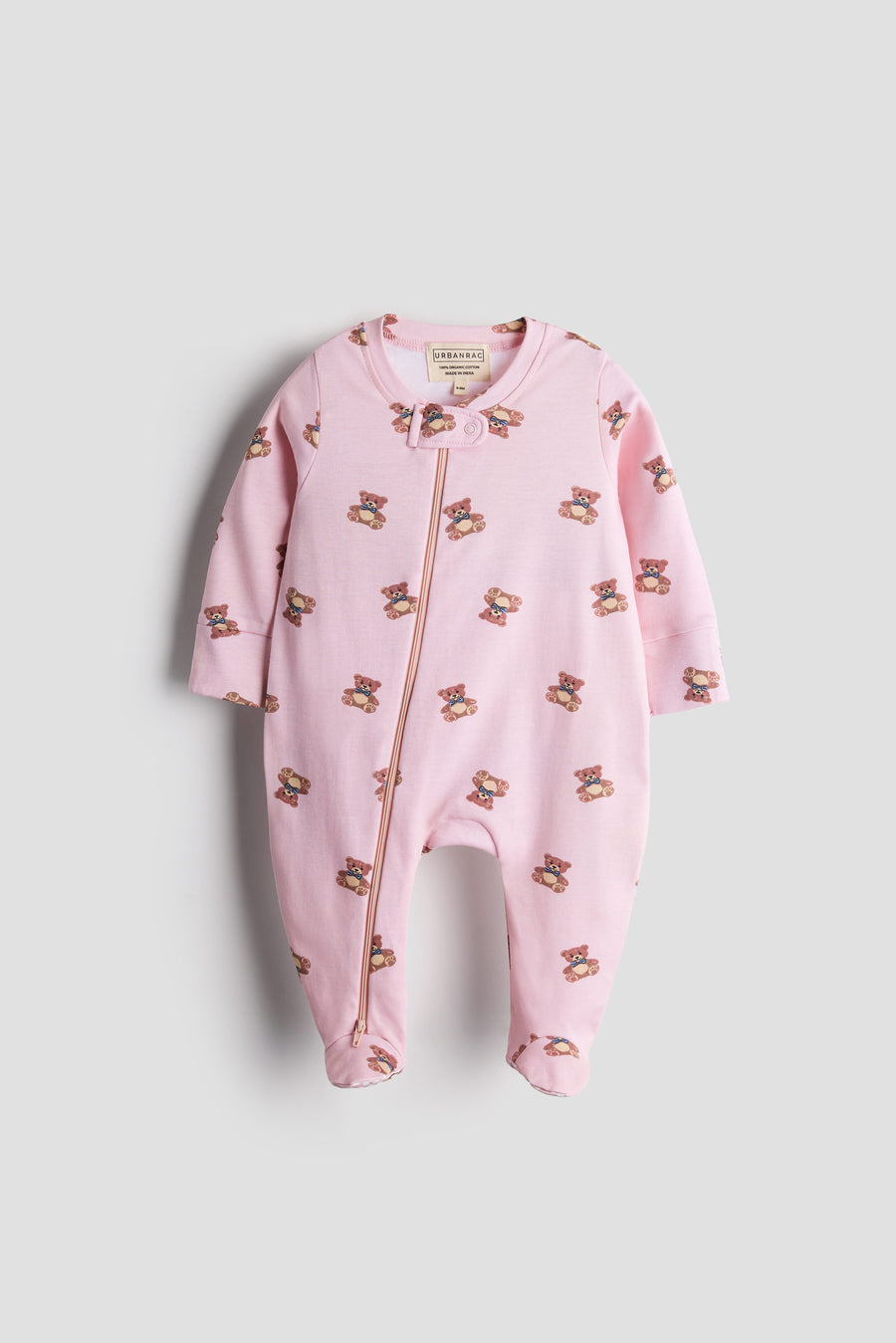 GOTS Certified Organic Cotton Sleepsuit for Babies | Teddy