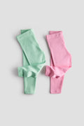 Baby Leggings - Pack of 2 (Girls, Soft Cotton, Stretchable, Everyday Comfort)