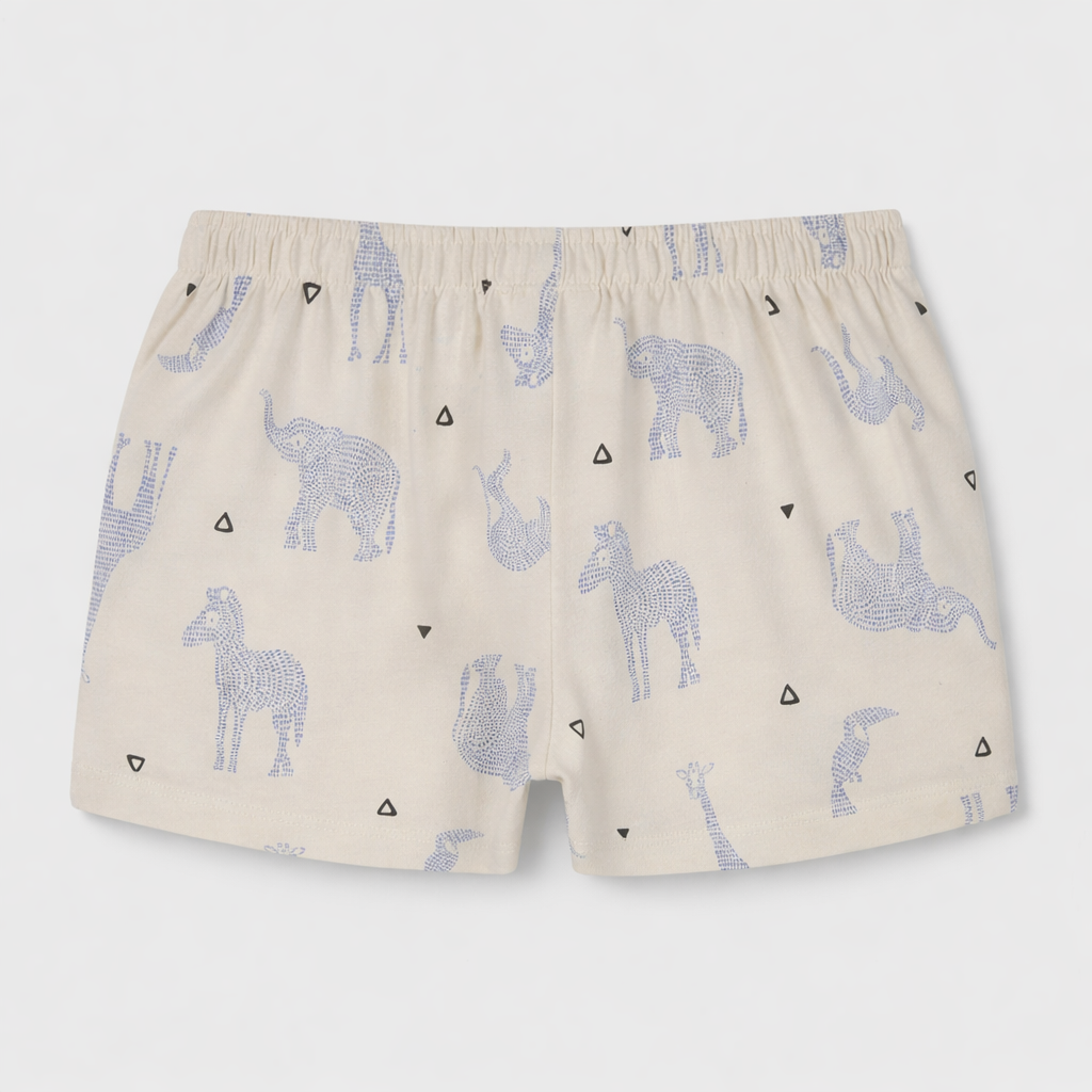 Girls Ivory Unique Zebra Print Shorts