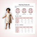 Beige Frill Sleeves Cotton Dress for Little Girls