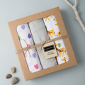 GOTS Certified Organic Cotton Baby Burp Cloth 3 Pack