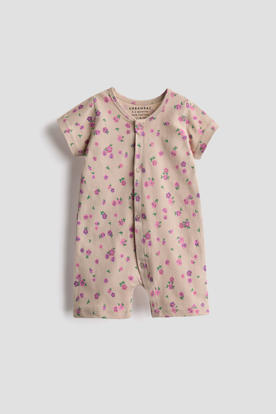 Floral Pink Half Romper Set - Pack of 2