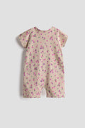 Floral Pink Half Romper Set - Pack of 2