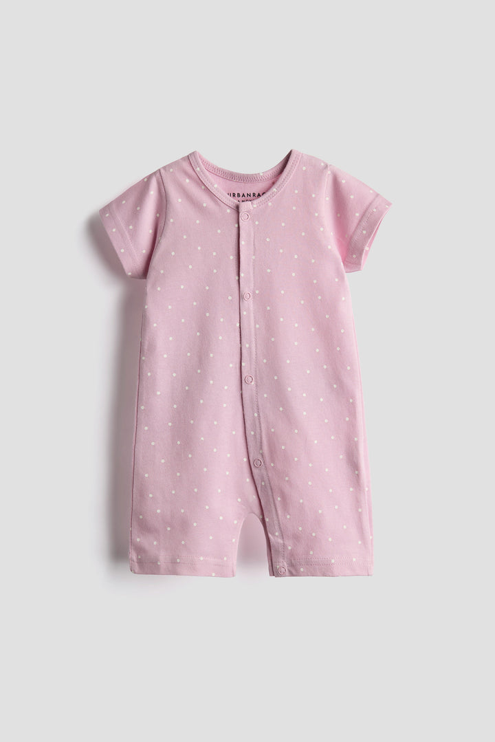 Floral Pink Half Romper Set - Pack of 2