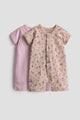 Floral Pink Half Romper Set - Pack of 2